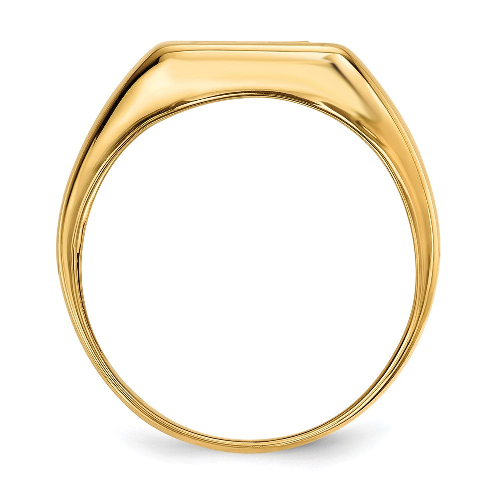 14k .02 ct Lab Grown Diamond VS/SI+ G+ & Onyx Cross Men's Ring