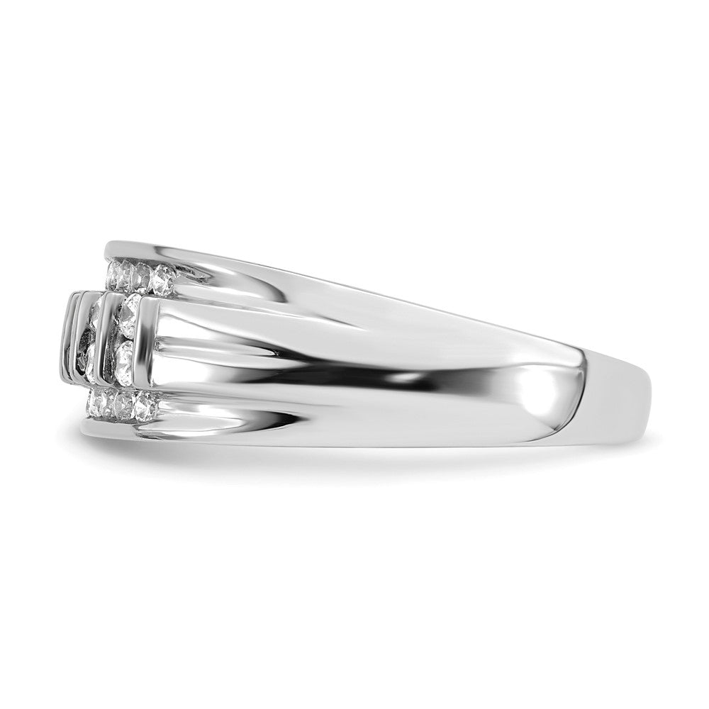 10k White Gold 1/2 ct Lab Grown Diamond VS/SI+ G+ Complete Men's Ring