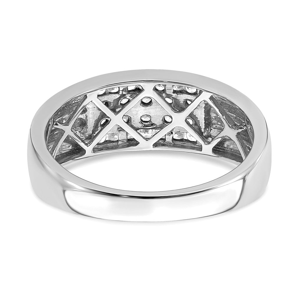 10k White Gold 1/2 ct Lab Grown Diamond VS/SI+ G+ Complete Men's Ring