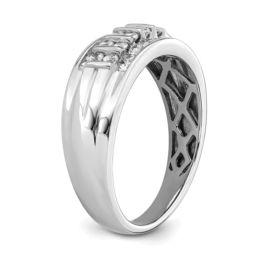 10k White Gold 1/2 ct Lab Grown Diamond VS/SI+ G+ Complete Men's Ring