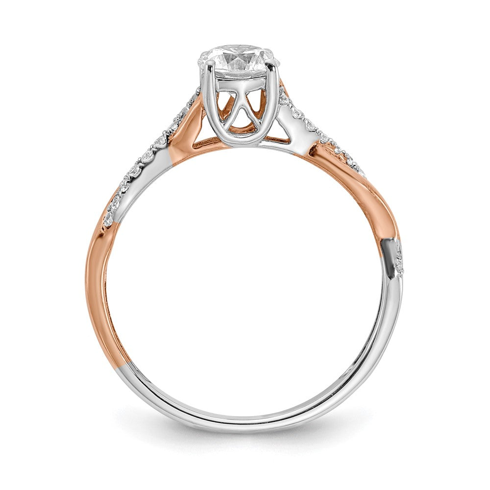 14ktt 5/8ct Lab Grown Dia VS/SI+ G+ Comp Engagement Ring
