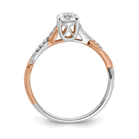 14ktt 5/8ct Lab Grown Dia VS/SI+ G+ Comp Engagement Ring