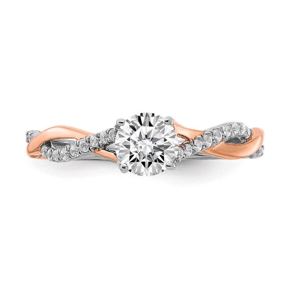 14ktt 5/8ct Lab Grown Dia VS/SI+ G+ Comp Engagement Ring