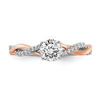 14ktt 5/8ct Lab Grown Dia VS/SI+ G+ Comp Engagement Ring