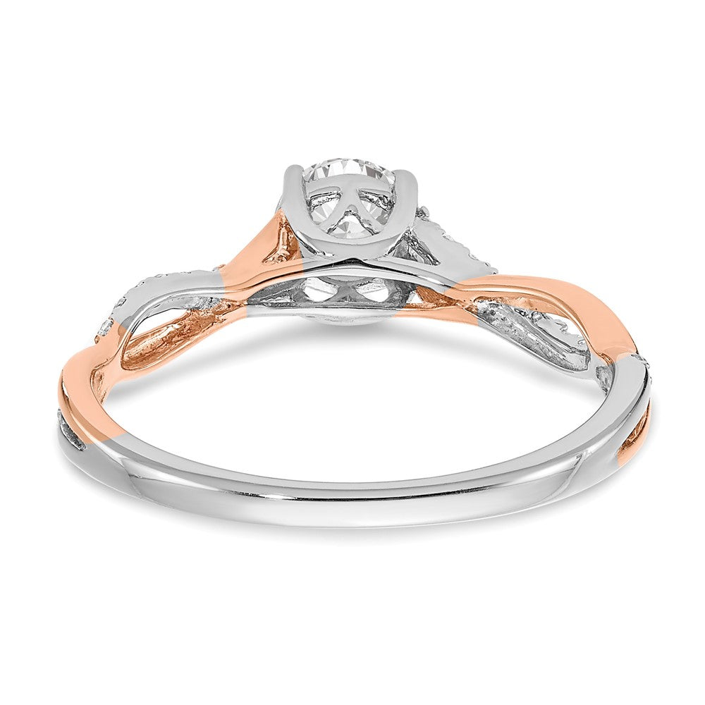 14k Two-tone 5/8 ct Lab Grown Diamond VS/SI+ G+ Comp Engagement Ring