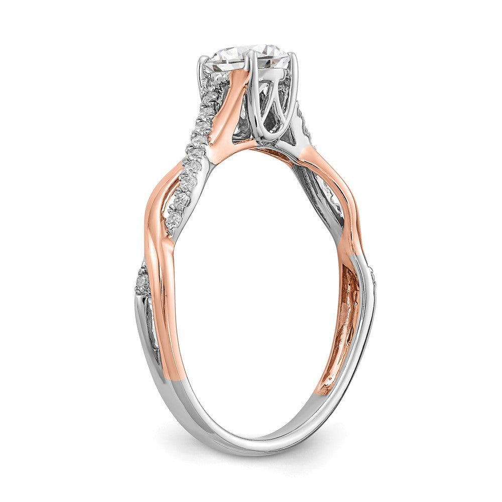 14ktt 5/8ct Lab Grown Dia VS/SI+ G+ Comp Engagement Ring