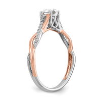 14ktt 5/8ct Lab Grown Dia VS/SI+ G+ Comp Engagement Ring