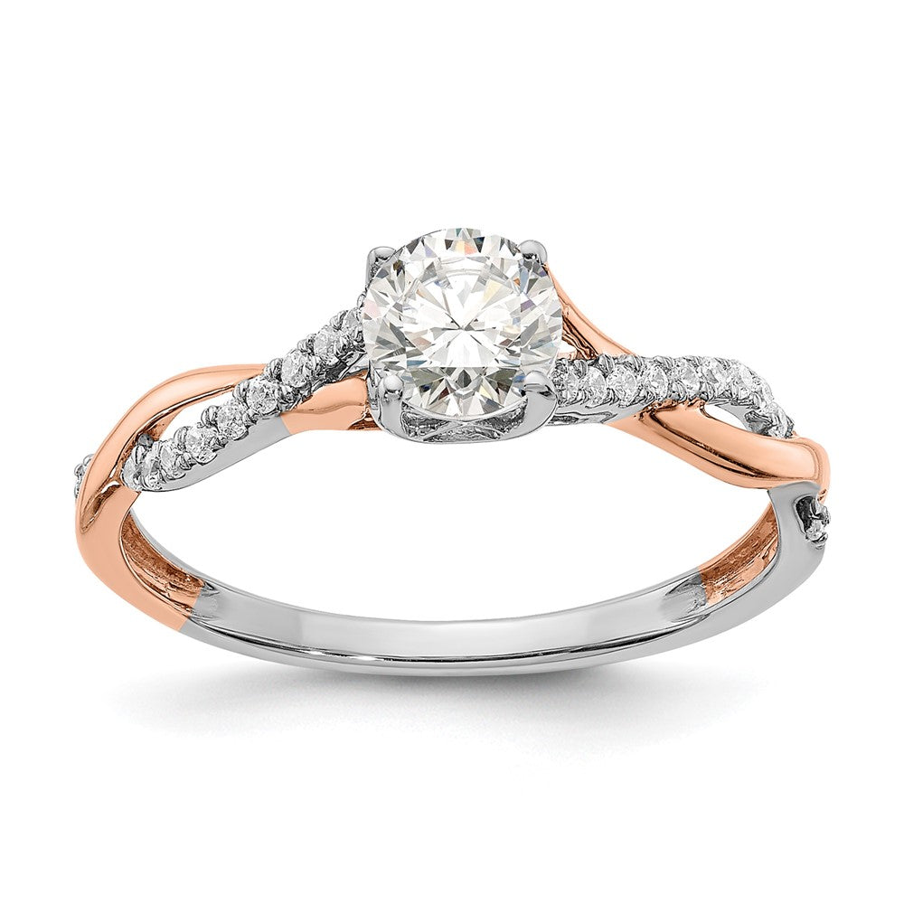 14ktt 5/8ct Lab Grown Dia VS/SI+ G+ Comp Engagement Ring