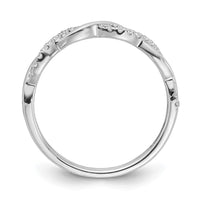 14kw 1/8ct Lab Grown Diamond VS/SI+ G+ Comp Twist Wedding Band