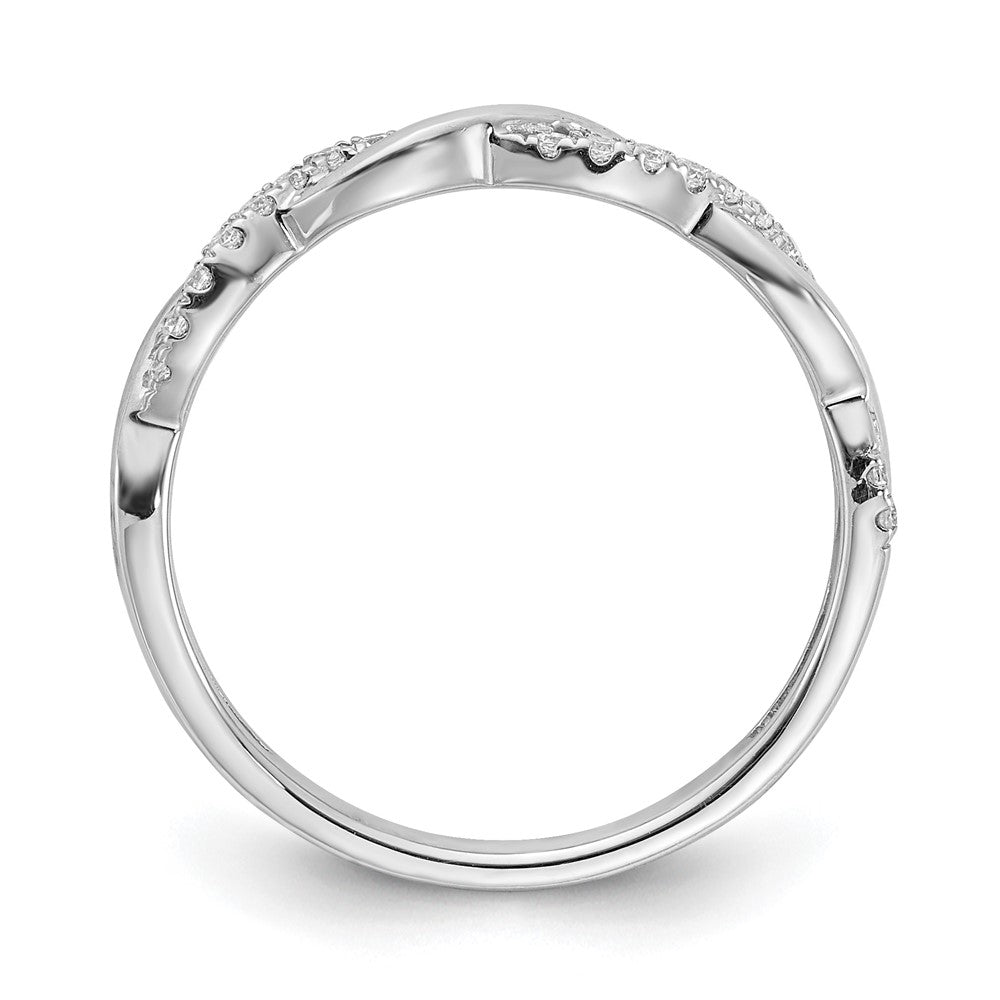 10kw 1/8ct Lab Grown Diamond VS/SI+ G+ Comp Twist Wedding Band