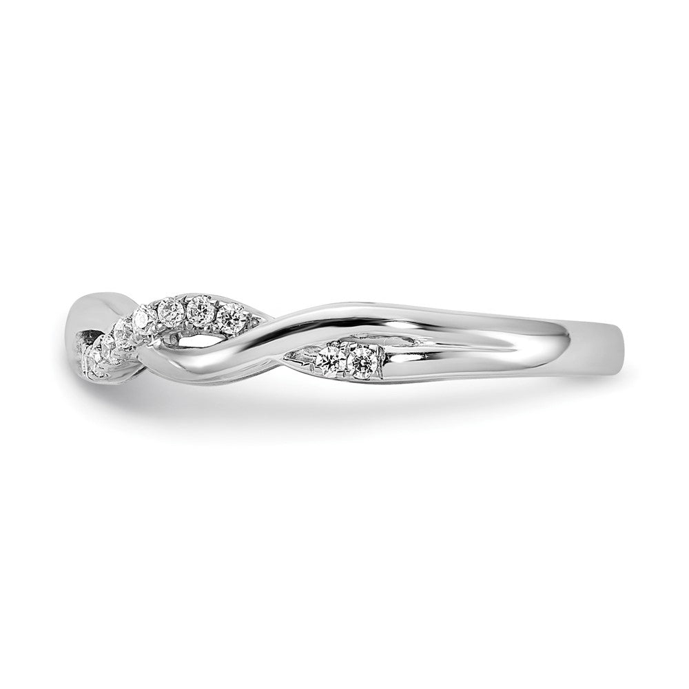 14kw 1/8ct Lab Grown Diamond VS/SI+ G+ Comp Twist Wedding Band