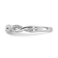 14kw 1/8ct Lab Grown Diamond VS/SI+ G+ Comp Twist Wedding Band