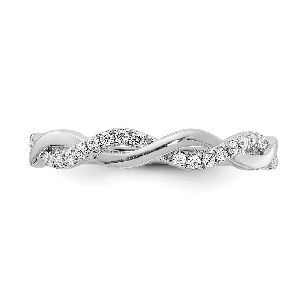 10kw 1/8ct Lab Grown Diamond VS/SI+ G+ Comp Twist Wedding Band