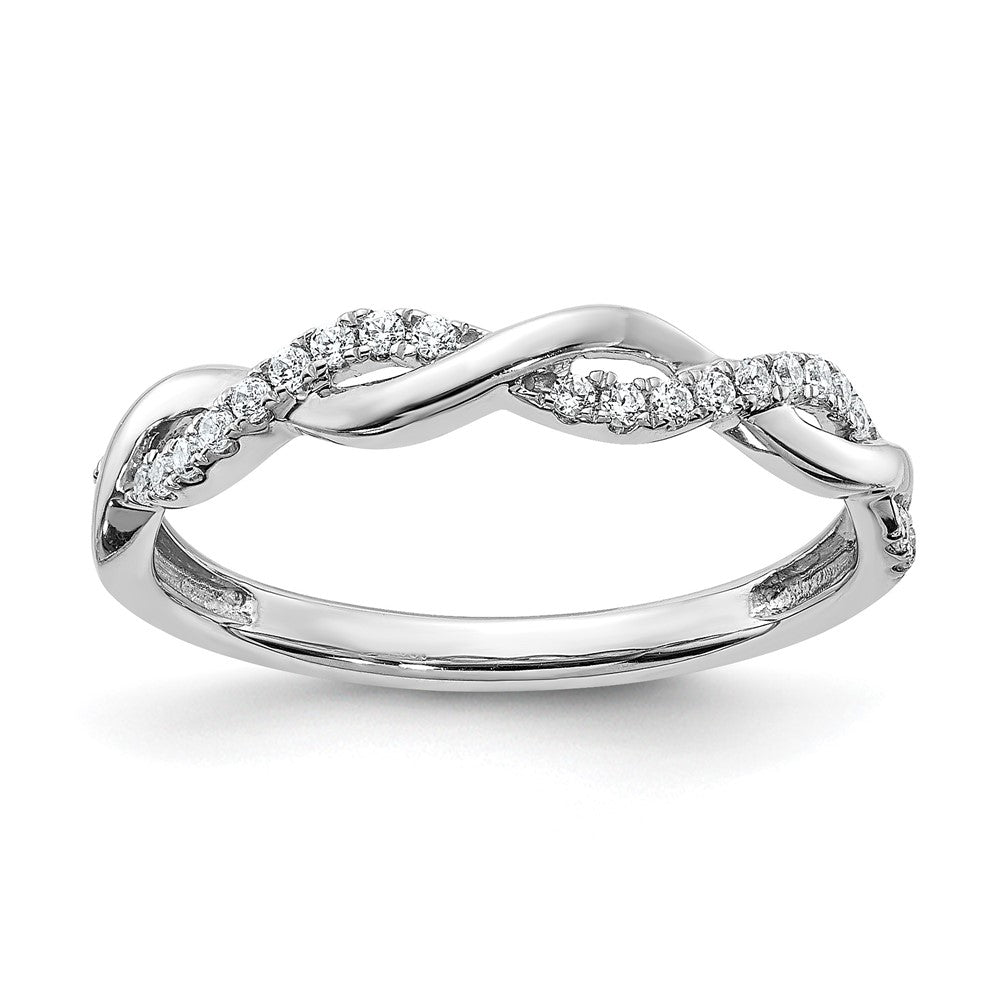 10kw 1/8ct Lab Grown Diamond VS/SI+ G+ Comp Twist Wedding Band