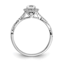 10kw 5/8ct Lab Grown Diamond VS/SI+ G+ Comp Round Halo Eng Ring