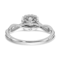 10kw 5/8ct Lab Grown Diamond VS/SI+ G+ Comp Round Halo Eng Ring