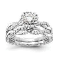 10kw 5/8ct Lab Grown Diamond VS/SI+ G+ Comp Round Halo Eng Ring