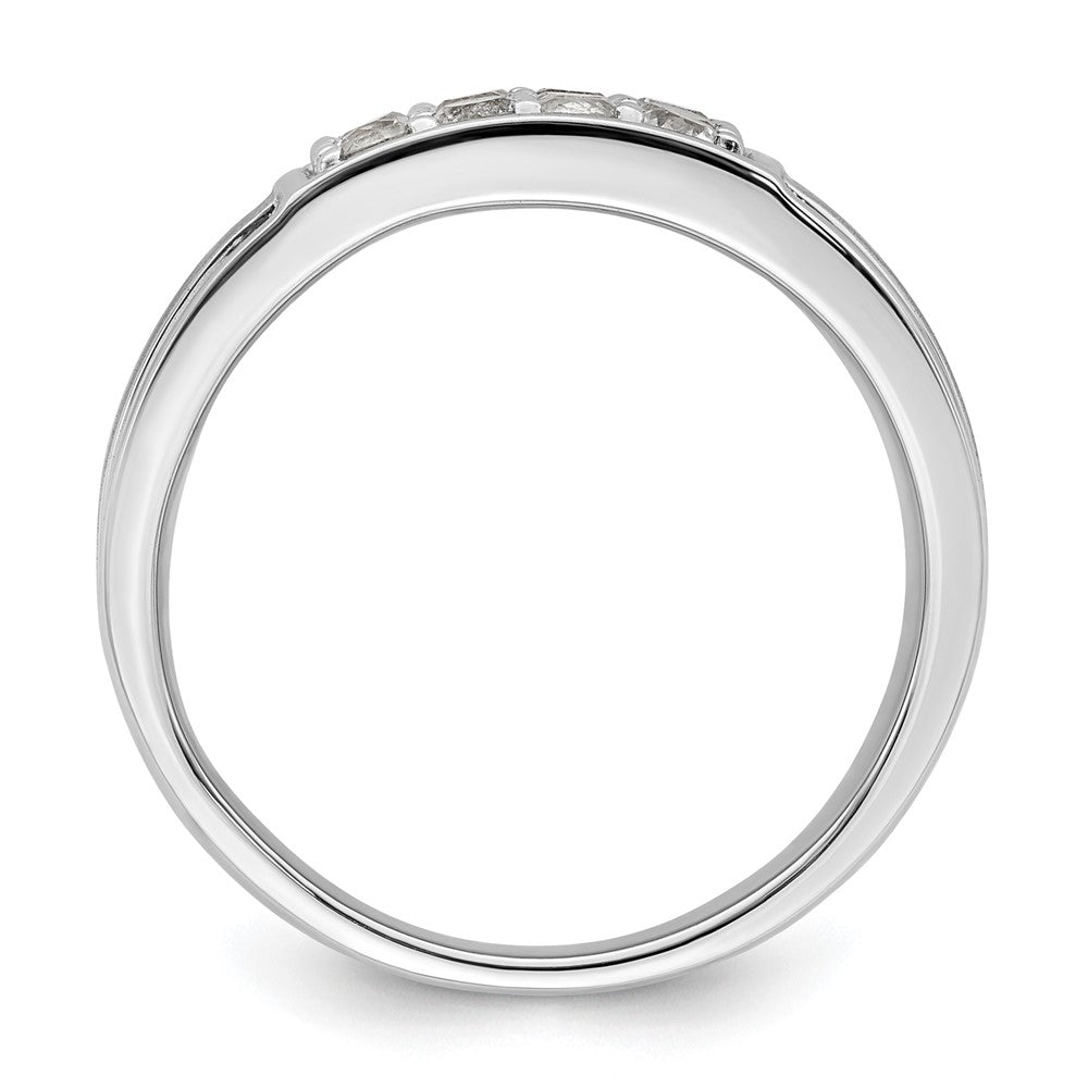 14k White Gold 1 1/2 ct Lab Grown Diamond VS/SI+ G+ Cluster Men's Ring