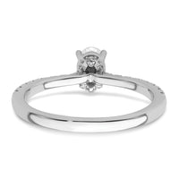 14kw 1/4ct Lab Grown Diamond VS/SI+ G+ 1/2ct Oval Semi Solitaire Eng Ring