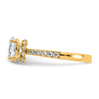 14k 1/4ct Lab Grown Diamond VS/SI+ G+ 1ct Oval Semi Solitaire Eng Ring