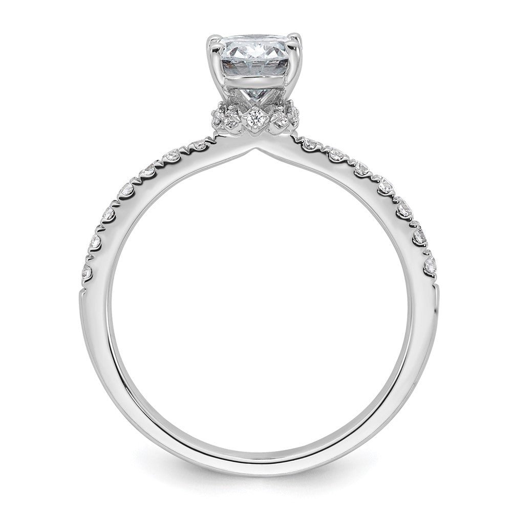 14kw 1 3/8ct Lab Grown Diamond VS/SI+ G+ Oval Complete Solitaire Eng Ring