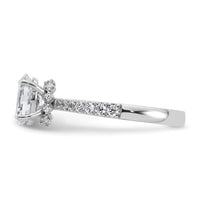 14kw 1 3/8ct Lab Grown Diamond VS/SI+ G+ Oval Complete Solitaire Eng Ring