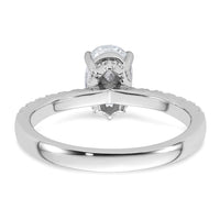 14kw 1 3/8ct Lab Grown Diamond VS/SI+ G+ Oval Complete Solitaire Eng Ring