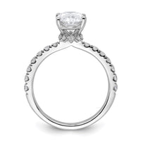 14kw 2 1/2ct Lab Grown Diamond VS/SI+ G+ Oval Complete Solitaire Eng Ring