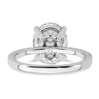 14kw 3 1/4ct Lab Grown Diamond VS/SI+ G+ Oval Complete Solitaire Eng Ring