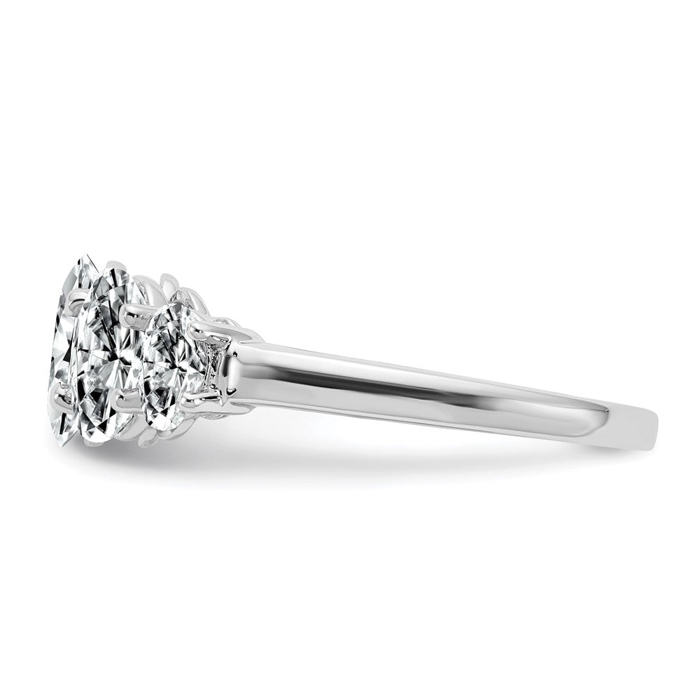 14k White Gold 3 1/2ct Lab Grown Diamond VS+ F+ Complete 5 Stone Band