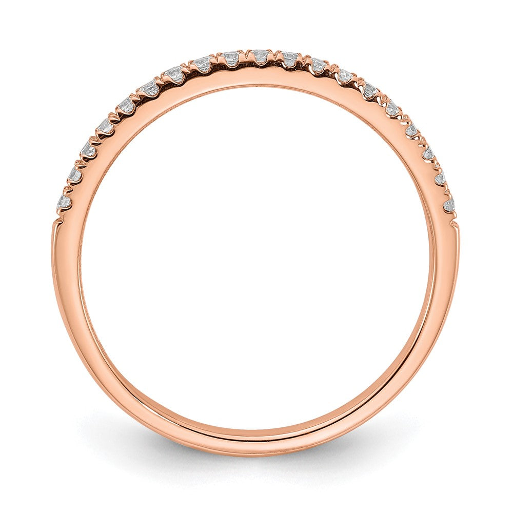 14k Rose Gold 1/6 ct Lab Grown Diamond VS/SI+ G+ Wedding Band