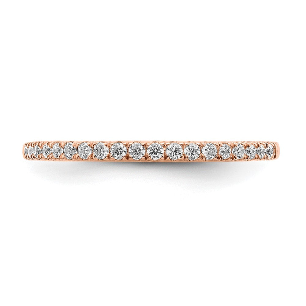 14k Rose Gold 1/6 ct Lab Grown Diamond VS/SI+ G+ Wedding Band