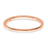 14k Rose Gold 1/6 ct Lab Grown Diamond VS/SI+ G+ Wedding Band