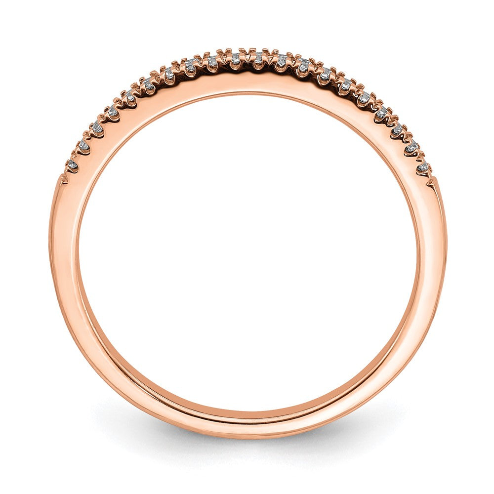 14k Rose Gold 1/15 ct Lab Grown Diamond VS/SI+ G+ Wedding Band