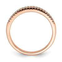 14k Rose Gold 1/15 ct Lab Grown Diamond VS/SI+ G+ Wedding Band