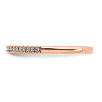 14k Rose Gold 1/15 ct Lab Grown Diamond VS/SI+ G+ Wedding Band