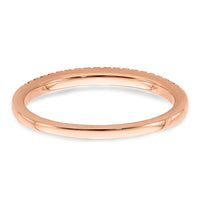 14k Rose Gold 1/15 ct Lab Grown Diamond VS/SI+ G+ Wedding Band
