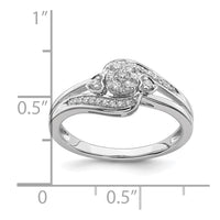 10kw 1/5ct Lab Grown Diamond VS/SI+ G+ Complete Cluster Eng Ring