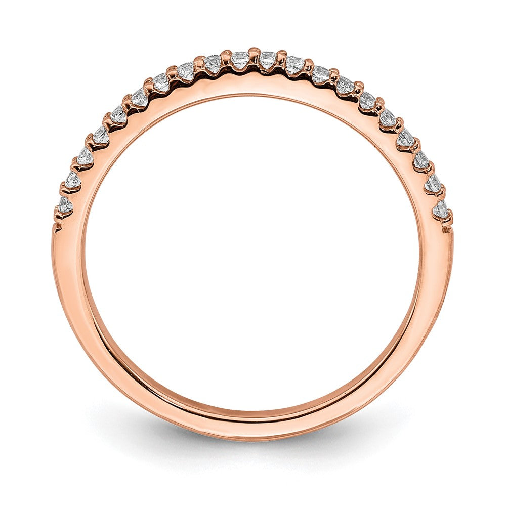 14k Rose Gold 1/5ct Lab Grown Diamond VS/SI+ G+ Complete Wedding Band