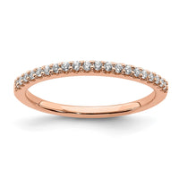 14k Rose Gold 1/5ct Lab Grown Diamond VS/SI+ G+ Complete Wedding Band