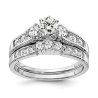 14k White Gold 5/8 ct Lab Grown Diamond VS/SI+ G+ Complete Eng Ring