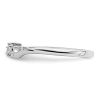 14k White Gold 1/8ct Lab Grown Diamond VS/SI+ G+ Comp Petite Eng Ring