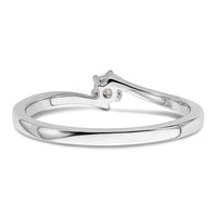 14k White Gold 1/8ct Lab Grown Diamond VS/SI+ G+ Comp Petite Eng Ring