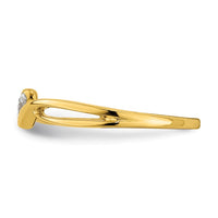 14k 1/6ct Lab Grown Diamond VS/SI+ G+ Comp Petite Eng Ring
