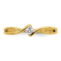 14k 1/6ct Lab Grown Diamond VS/SI+ G+ Comp Petite Eng Ring
