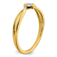 14k 1/6ct Lab Grown Diamond VS/SI+ G+ Comp Petite Eng Ring