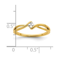 14k 1/6ct Lab Grown Diamond VS/SI+ G+ Comp Petite Eng Ring