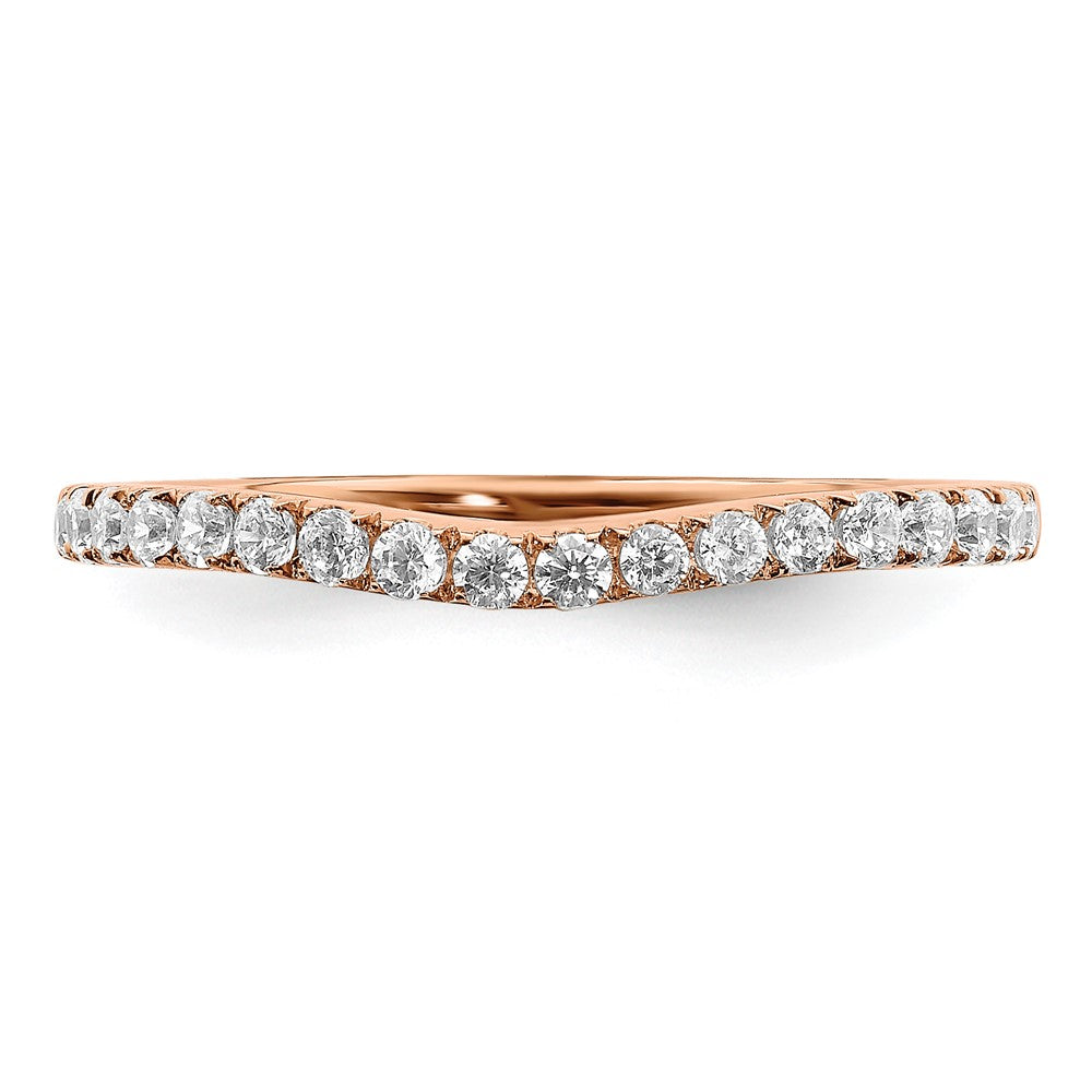 10k Rose Gold 1/3ct Lab Grown Diamond VS/SI+ G+ Comp Wedding Band