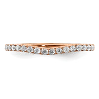 10k Rose Gold 1/3ct Lab Grown Diamond VS/SI+ G+ Comp Wedding Band