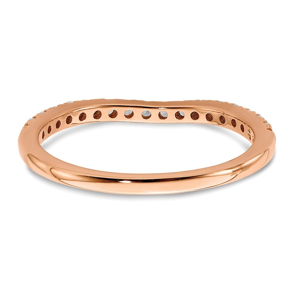 10k Rose Gold 1/3ct Lab Grown Diamond VS/SI+ G+ Comp Wedding Band